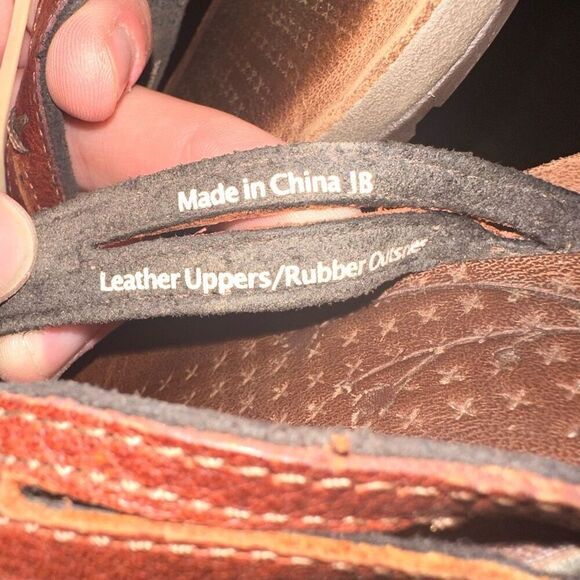 Chaco leather orthotics gorpcore size 6 outdoorsy flip flops - Picture 3 of 6